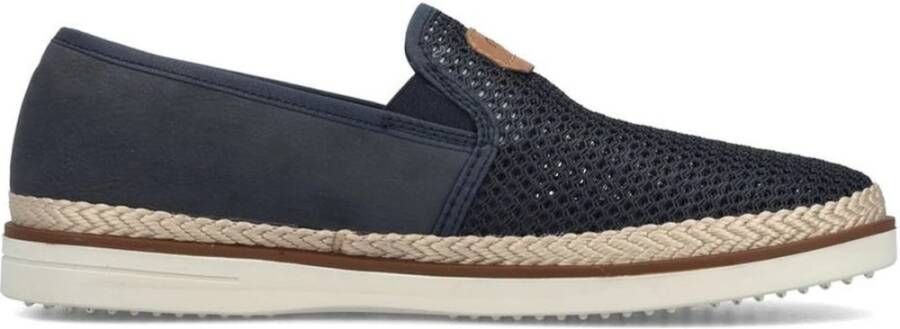 Rieker Blauwe Sneakers voor Mannen Blue Heren