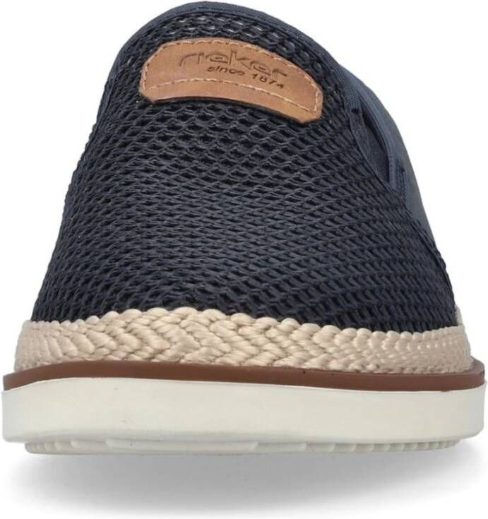 Rieker Blauwe Sneakers voor Mannen Blue Heren