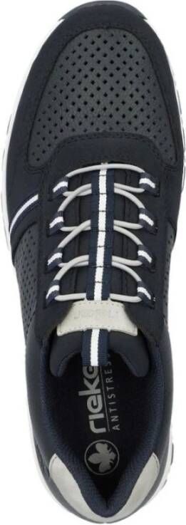 Rieker Blauwe Sneakers voor Mannen Blue Heren