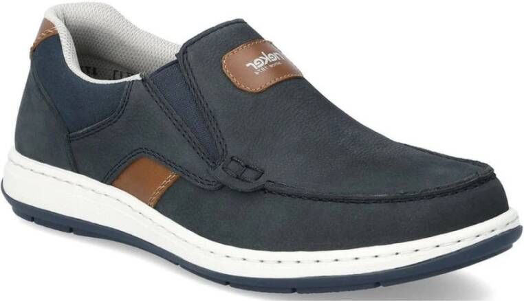 Rieker Blauwe Sneakers voor Mannen Blue Heren