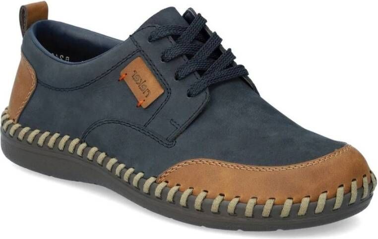 Rieker Blauwe Sneakers voor Mannen Blue Heren