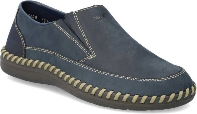 Rieker Blauwe Sneakers voor Mannen Blue Heren