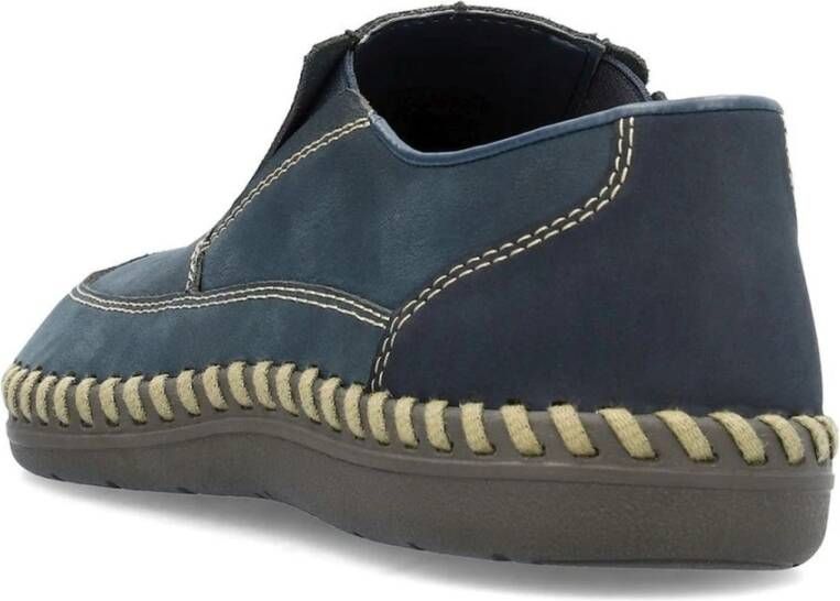 Rieker Blauwe Sneakers voor Mannen Blue Heren