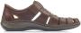 Rieker Bruin Leren Heren Platte Sandalen Brown Heren - Thumbnail 3