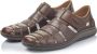 Rieker Bruin Leren Heren Platte Sandalen Brown Heren - Thumbnail 5