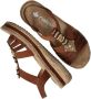 Rieker Bruine sandaal met kralen en platformzool Brown Dames - Thumbnail 3