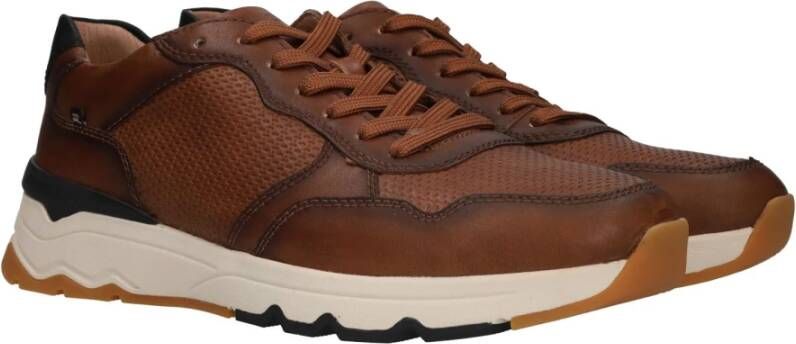 Rieker Bruine Leren Sneaker voor Heren Brown Heren