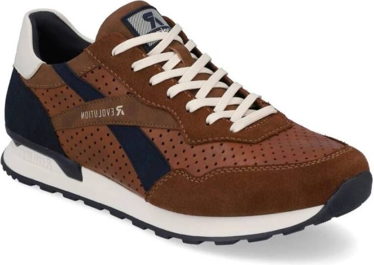 Rieker Bruine Sneakers voor Mannen Brown Heren