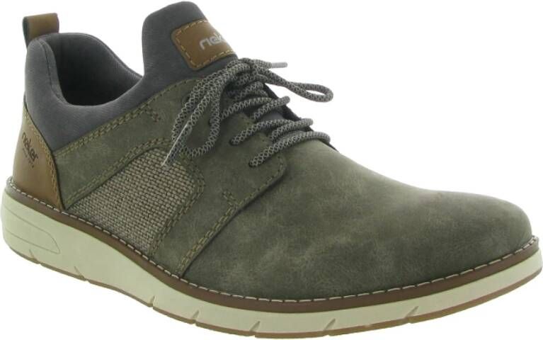 Rieker Casual Schoenen Zwart Leer Brown Heren