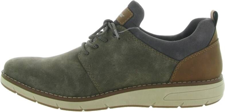 Rieker Casual Schoenen Zwart Leer Brown Heren