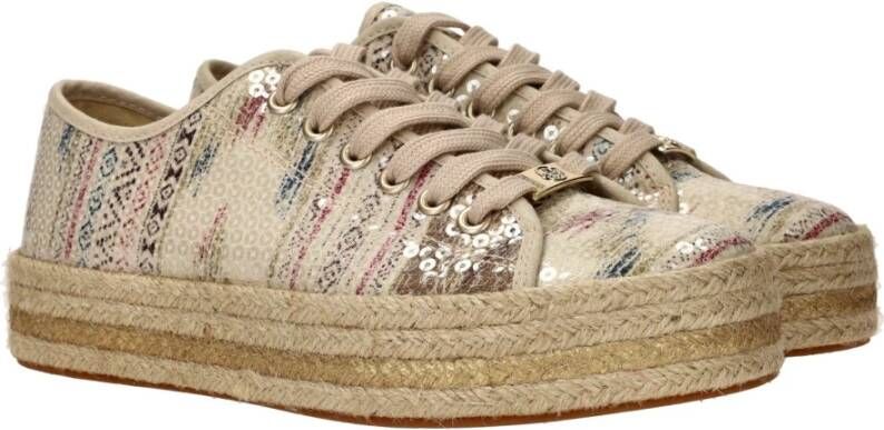 Rieker Espadrille Sneaker met zomerse print Multicolor Dames