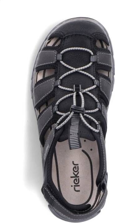 Rieker Flat Sandals Black Heren