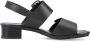 Rieker Zwarte leren platte sandalen Zwart Dames - Thumbnail 5