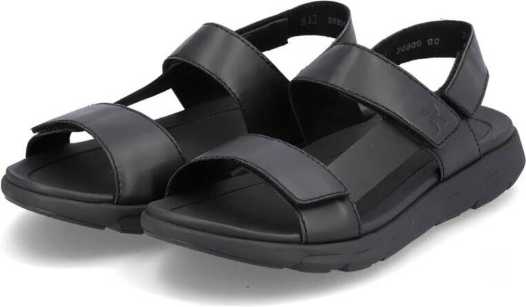 Rieker Flat Sandals Zwart Heren