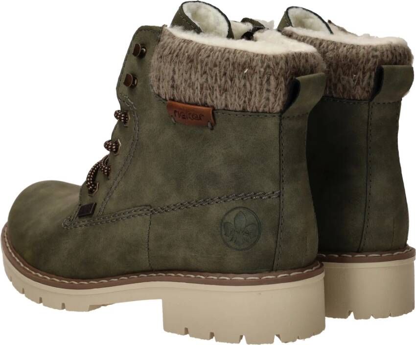 Rieker Groene veterschoenen met RemonteTex Green Dames