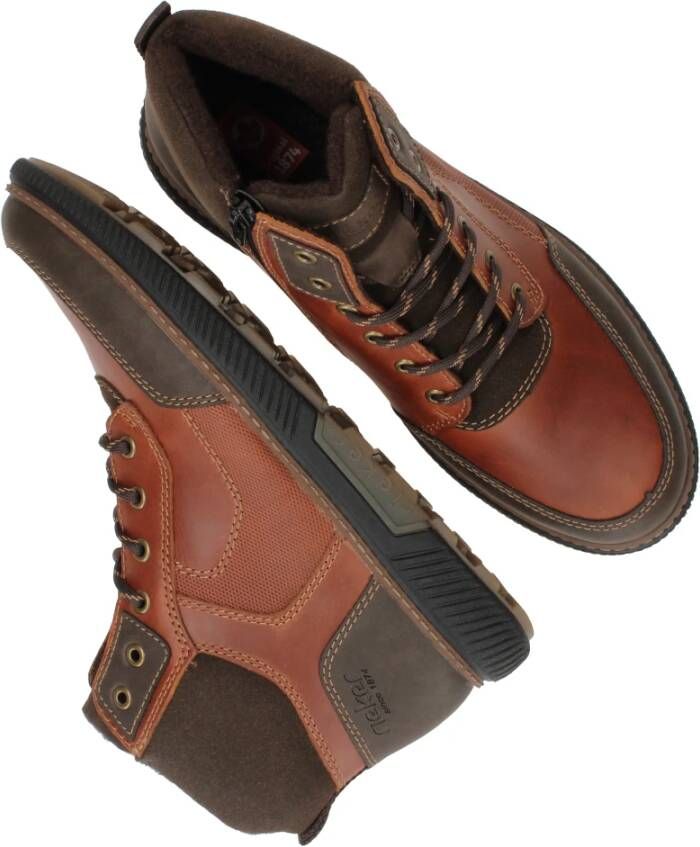 Rieker Heren Casual Warme Veterschoenen Brown Heren