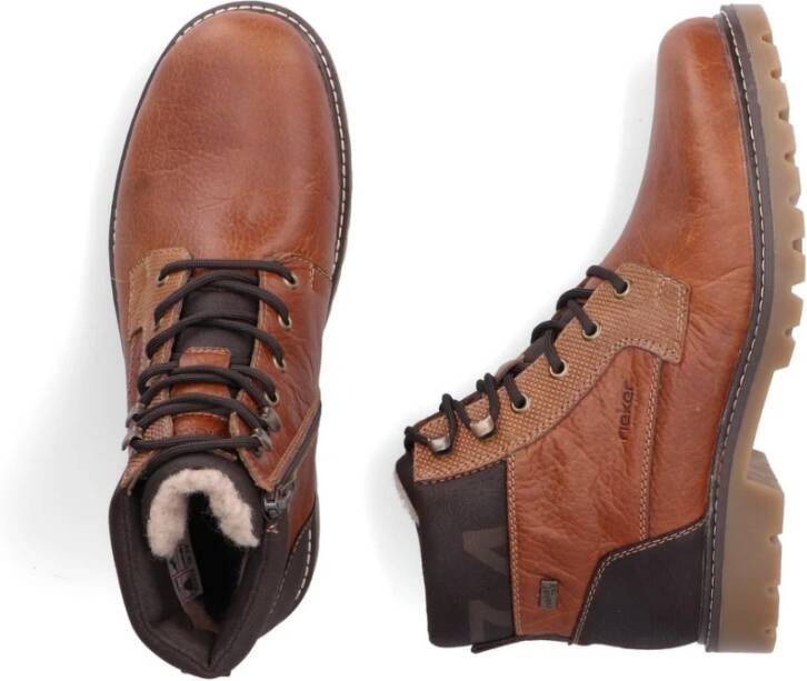 Rieker Heren Veterschoenen voor koud weer Brown Heren