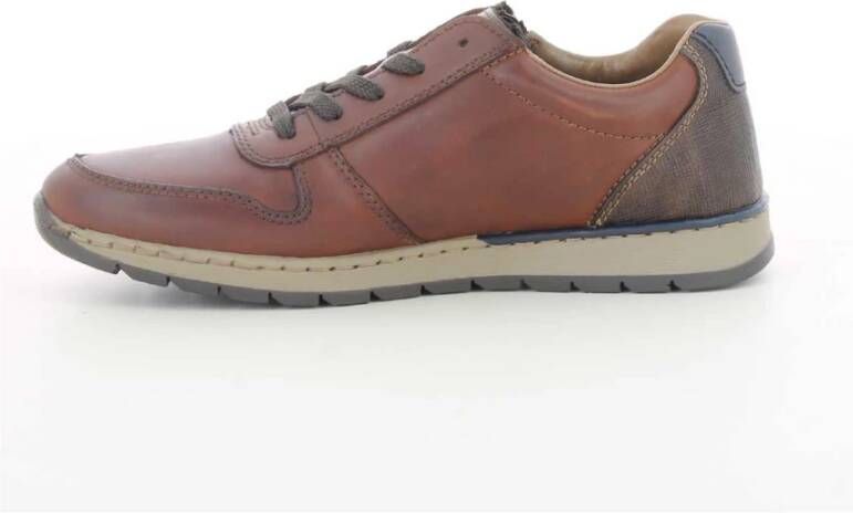 Rieker Stijlvolle Cognac Sneakers voor Heren Bruin Heren