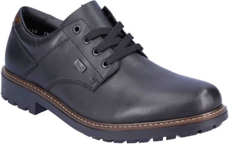 Rieker Klassieke zwarte leren zakelijke schoenen Black Heren