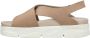 Rieker Beige Open Casual Platte Sandalen Beige Dames - Thumbnail 5