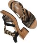 Rieker Zwarte sandalette met geweven bandjes en glitterzool Black Dames - Thumbnail 11