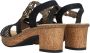 Rieker Zwarte sandalette met geweven bandjes en glitterzool Black Dames - Thumbnail 13