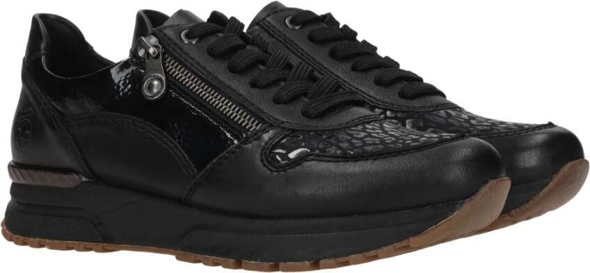 Rieker Basic Zwarte Sneaker Zwart Heren