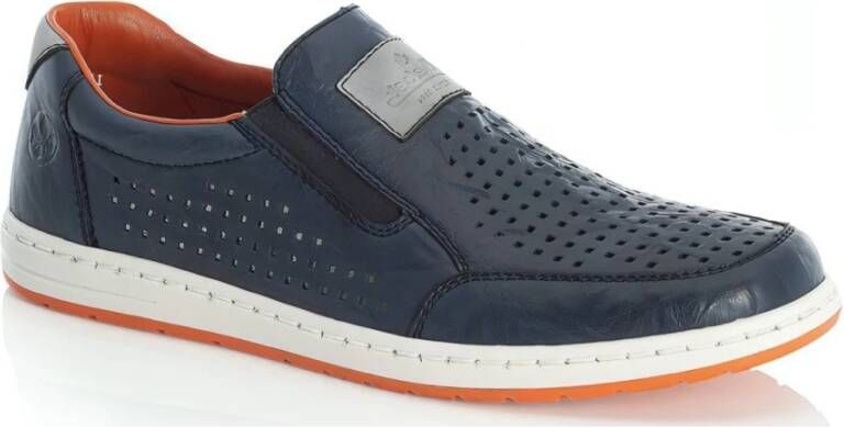 Rieker Stijlvolle leren sneakers voor heren Blauw Heren