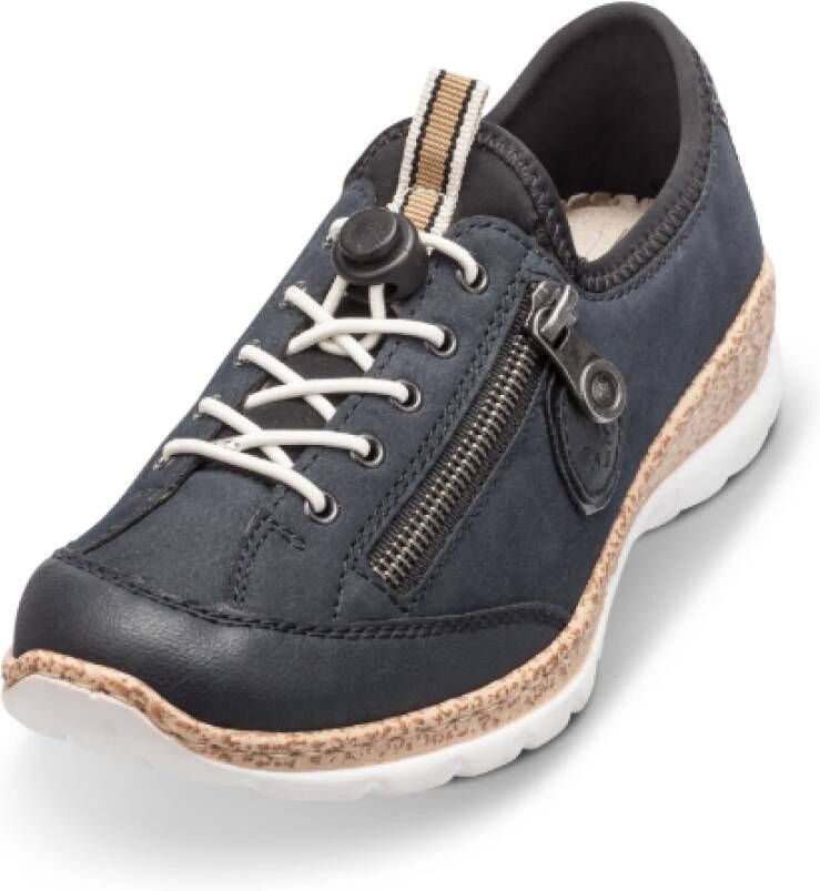 Rieker Comfortabele Donkerblauwe Instap Sneakers Blue Dames