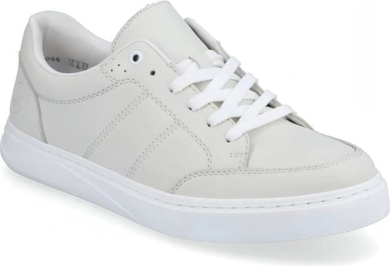 Rieker Witte Leren Sneakers voor Heren Wit Heren