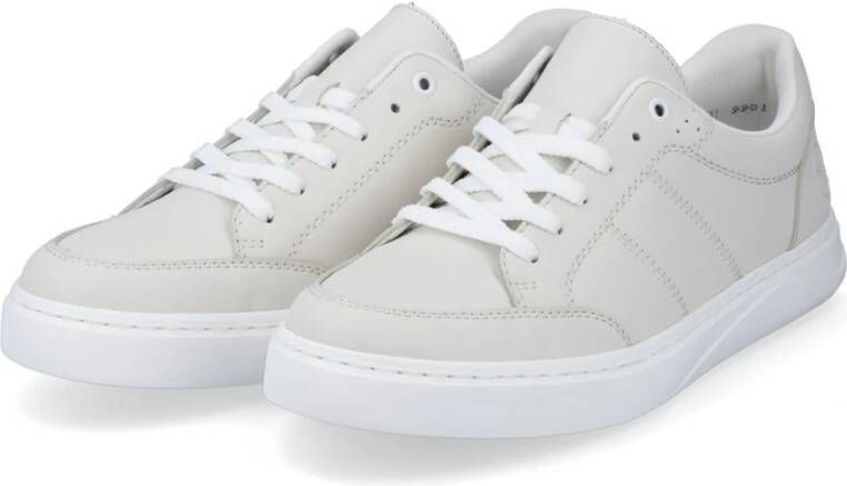 Rieker Witte Leren Sneakers voor Heren Wit Heren