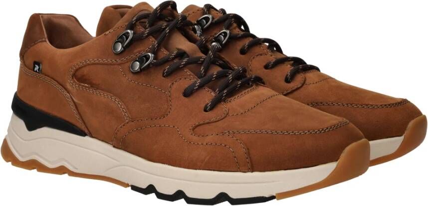 Rieker Sportieve Evolution Sneaker van Cognac Leer Brown Heren