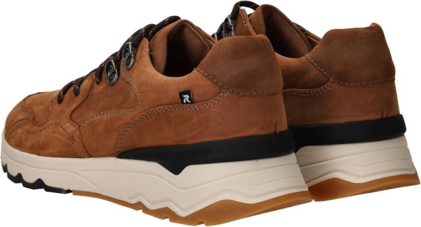 Rieker Sportieve Evolution Sneaker van Cognac Leer Brown Heren