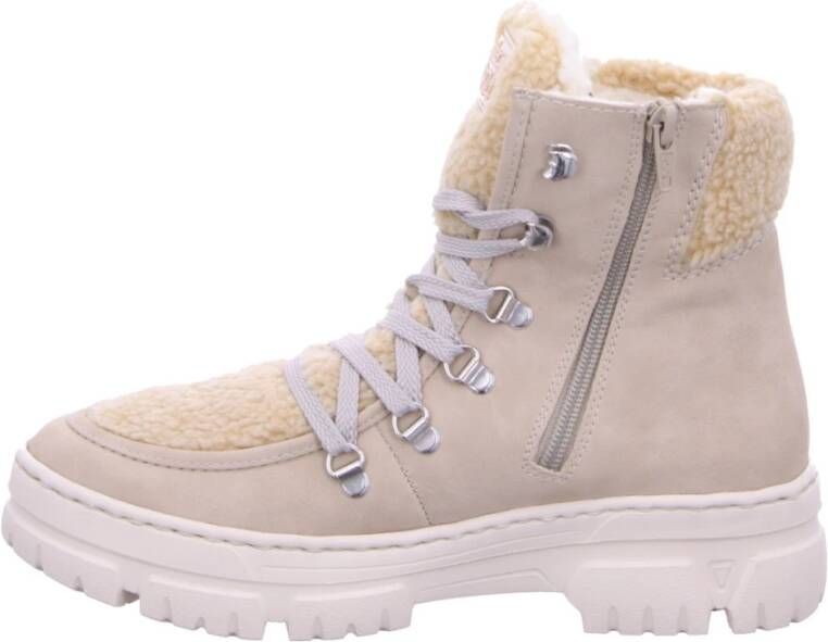 Rieker Stijlvolle Dames Enkellaarzen Beige Dames