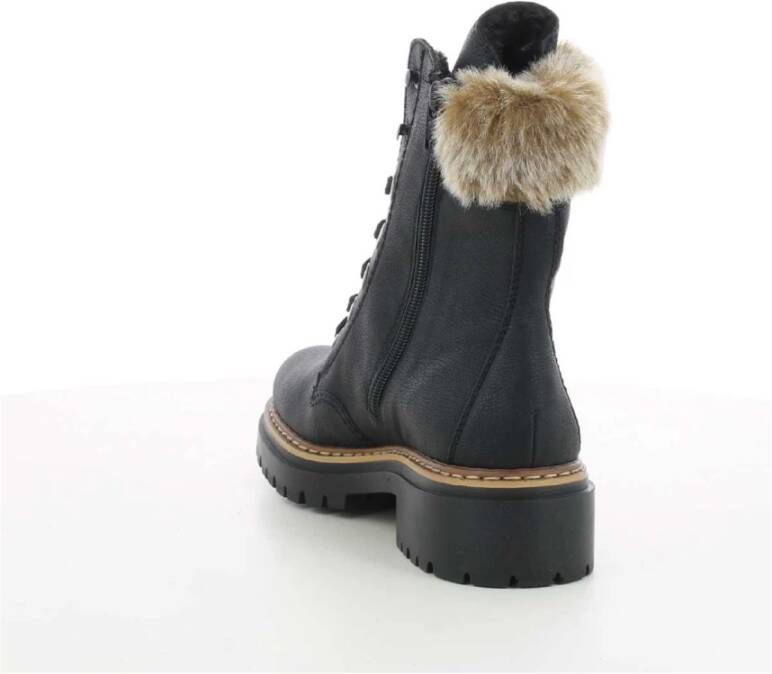 Rieker Stijlvolle Dames Veterschoenen in Zwart 72630 W23 Black Dames