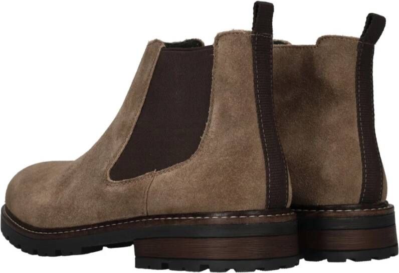 Rieker Taupe Suède Chelsea Boot voor Heren Beige Heren