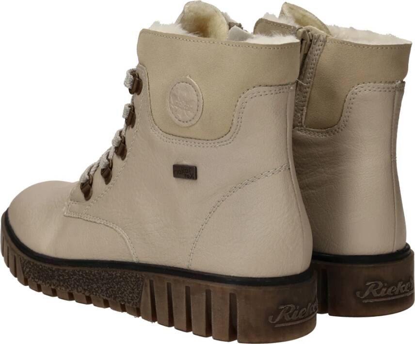 Rieker Warm Winter Veterschoenen Beige Dames