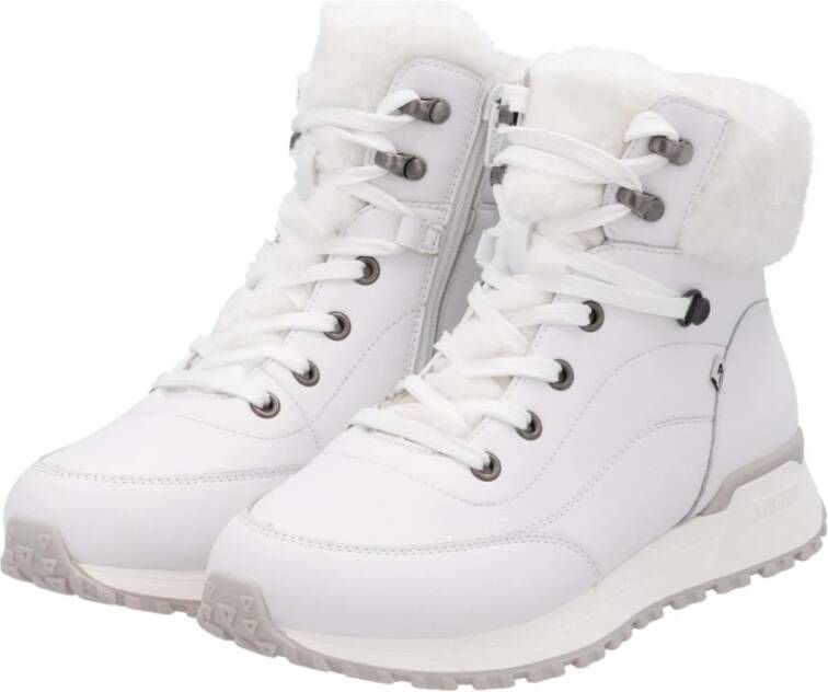 Rieker Witte Casual Enkellaarsjes voor Dames White Dames