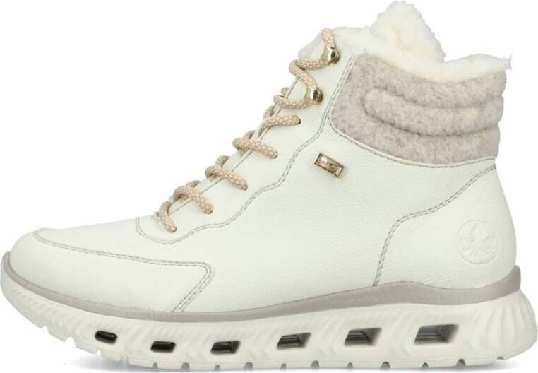 Rieker Witte Casual Enkellaarsjes voor Dames White Dames