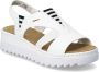 Rieker Witte Casual Open Platte Sandalen White Dames - Thumbnail 2