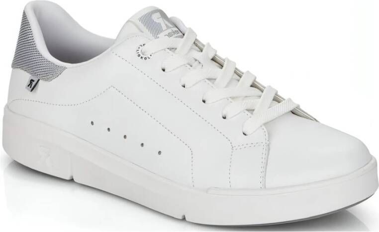 Rieker Witte Elegante Leren Sneakers White Dames