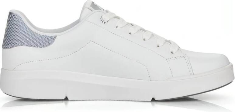 Rieker Witte Elegante Leren Sneakers White Dames