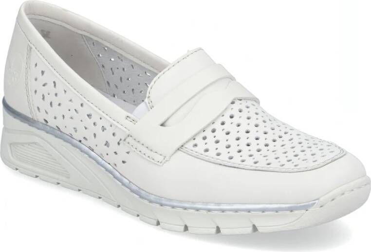 Rieker Witte Gesloten Loafers voor Vrouwen White Dames