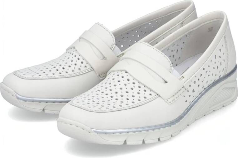 Rieker Witte Gesloten Loafers voor Vrouwen White Dames