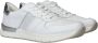 Rieker Witte Leren Sneakers met Zilveren Details White Dames - Thumbnail 11