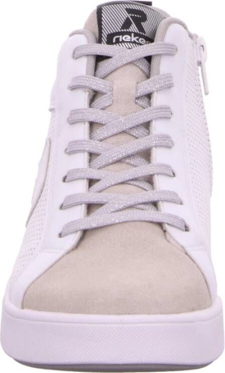 Rieker Witte Veterschoen White Dames