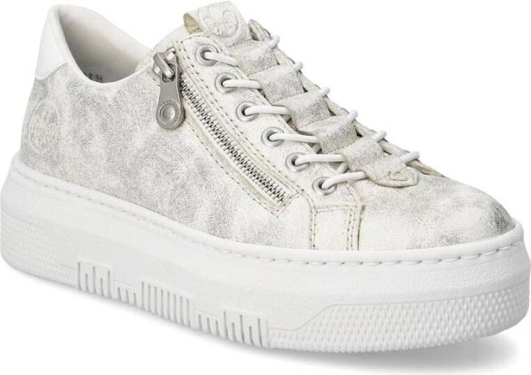 Rieker Witte Vrijetijdsschoenen Dames Sneakers White Dames