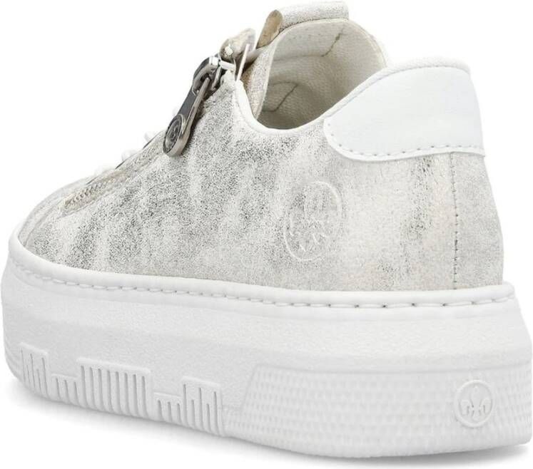 Rieker Witte Vrijetijdsschoenen Dames Sneakers White Dames