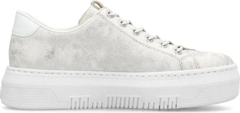 Rieker Witte Vrijetijdsschoenen Dames Sneakers White Dames