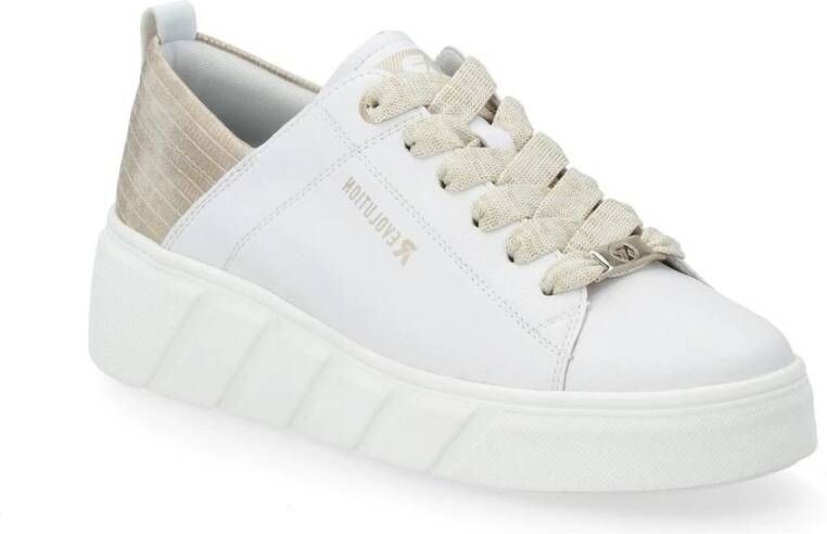 Rieker Witte Vrijetijdssneakers Vrouwen Stijlvol Comfort White Dames